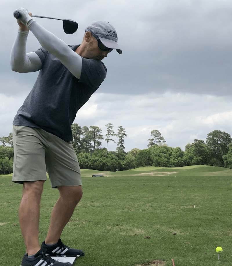 Golfer Geek & Callaway Epic Max in Backswing Mode