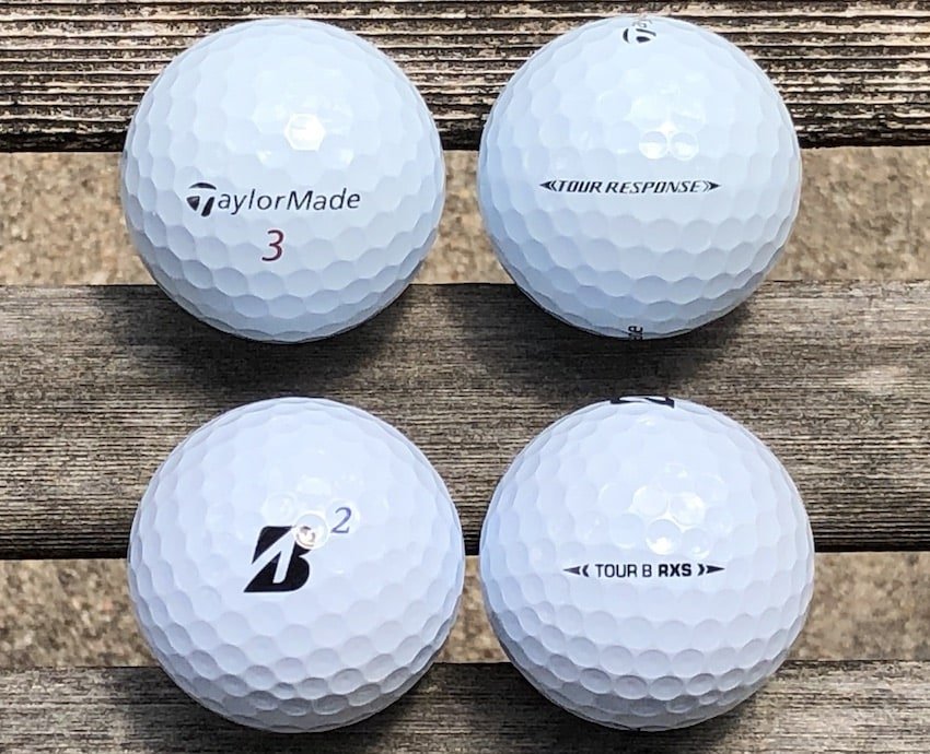 Taylormade Tour Response vs Bridgestone Tour B RXS Golf balls