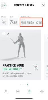 Choose Practice Goals in deWiz app