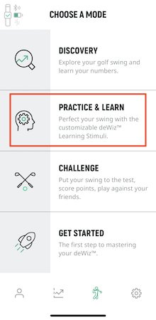 Choose deWiz Practice & Learn mode