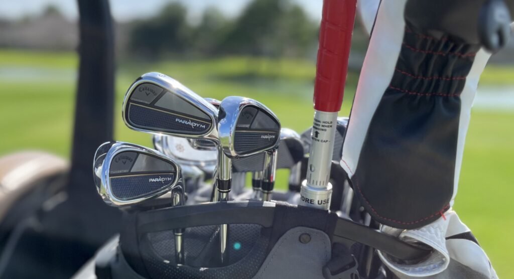 The Callaway Paradym Irons at the course