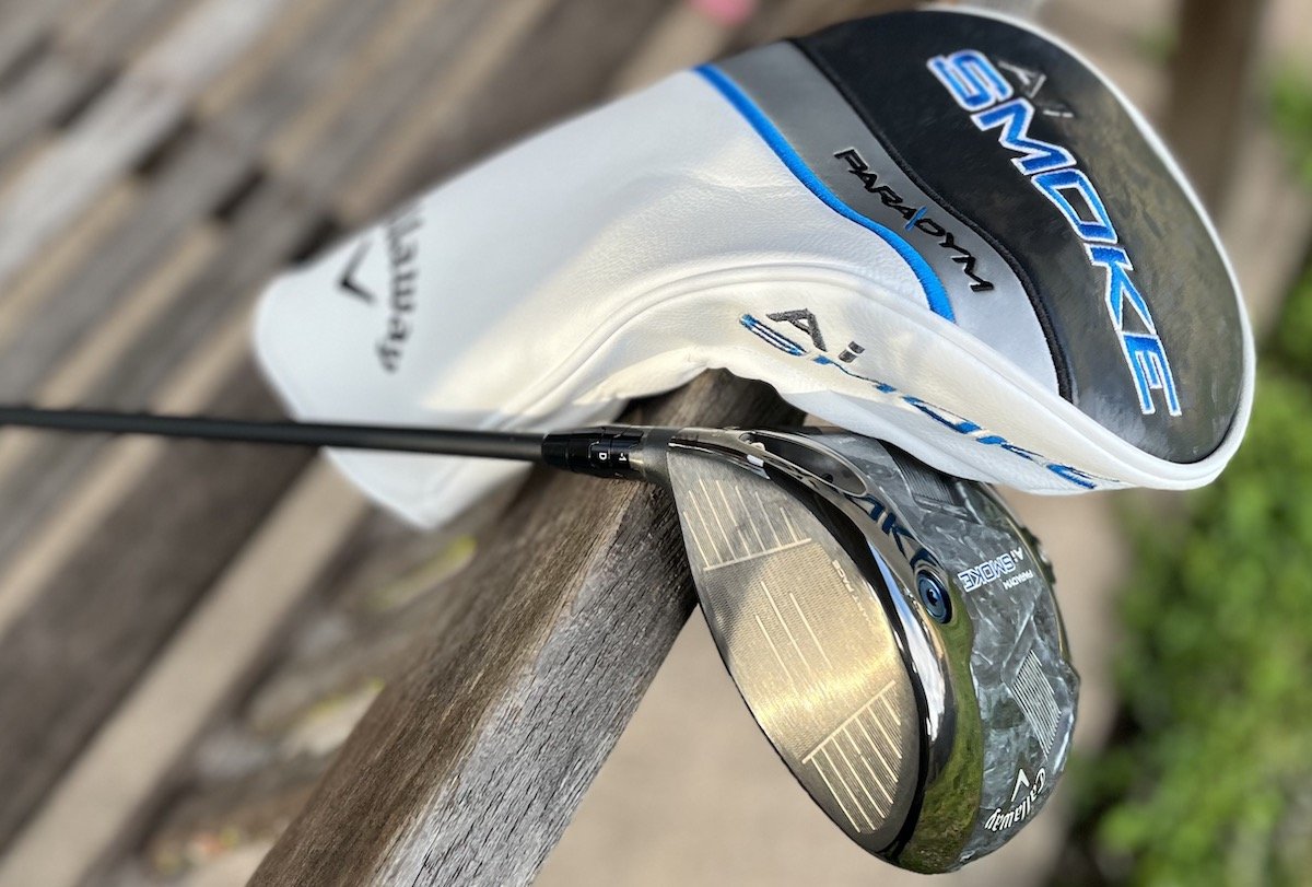 Clubface view of the 2024 callaway paradym ai smoke max driver