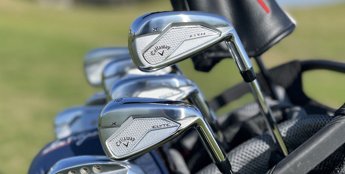 Callaway Elyte X Irons In bag at range
