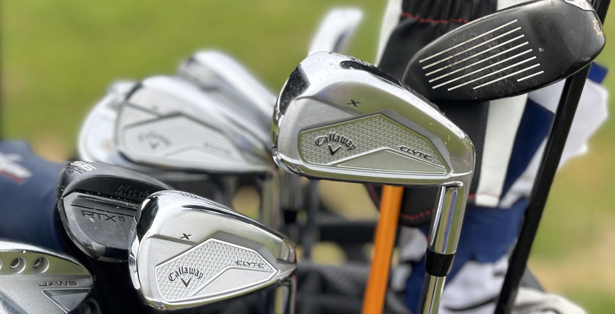 Callaway Elyte X Irons in Bag on the course